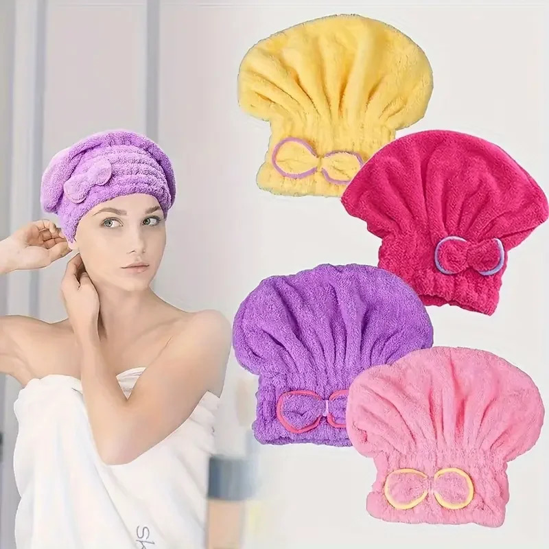 Hair Spa Wellness - Quick Drying Hair Cap Women Bowtie